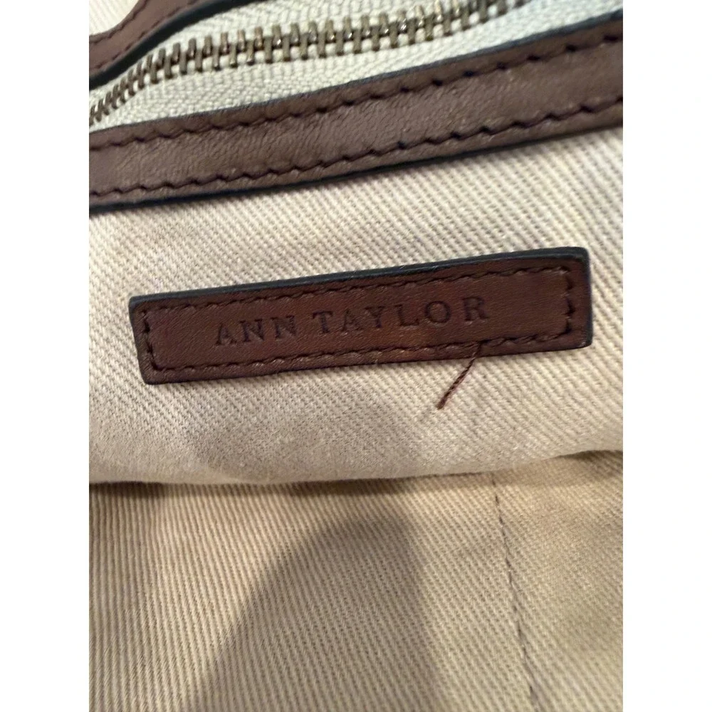 Vintage Ann‎ Taylor Large Brown Leather Hobo Shoulder Bag Purse